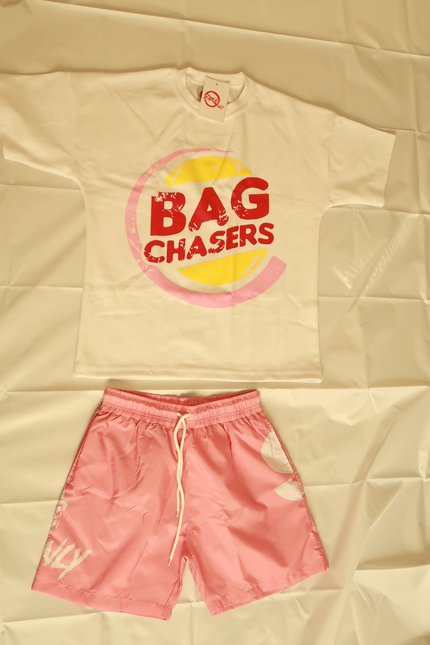 BAG CHASER'S SHORTS SET (PINK)